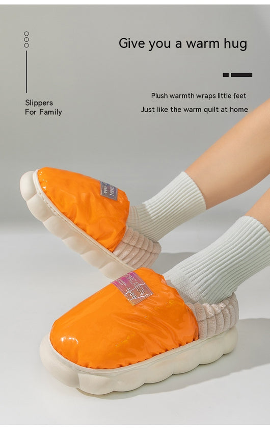 Pantuflas de Algodón Impermeables con Suela Gruesa y Talón Cubierto - Image 10
