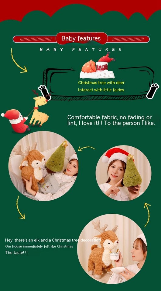 Almohada Navideña Reno Adorable para Árbol de Navidad - Image 9