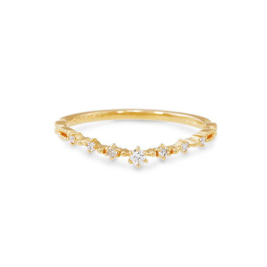 Anillo de Plata 925 con Diamante en V - Diseño Versátil para Apilamiento - Image 8