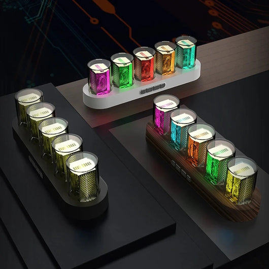 Reloj Digital LED RGB con Luz Ambiental Colorida - Image 27
