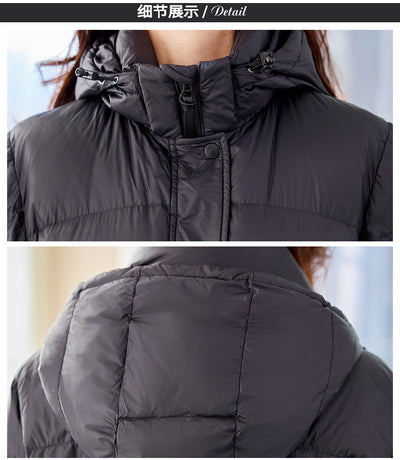 Chaqueta de Plumón de Ganso Blanco para Mujer - Image 23