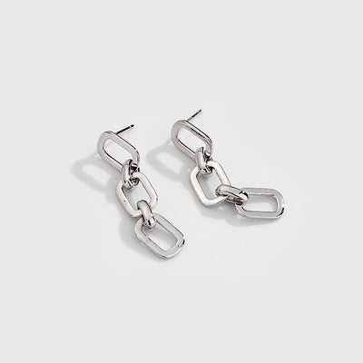 Aretes de Plata 925 Cadena Gruesa Exagerada con Cierre de Tuerca - Image 9