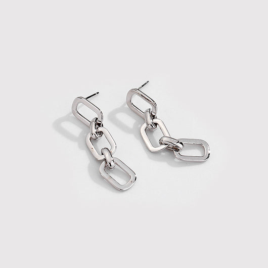 Aretes de Plata 925 Cadena Gruesa Exagerada con Cierre de Tuerca - Image 9
