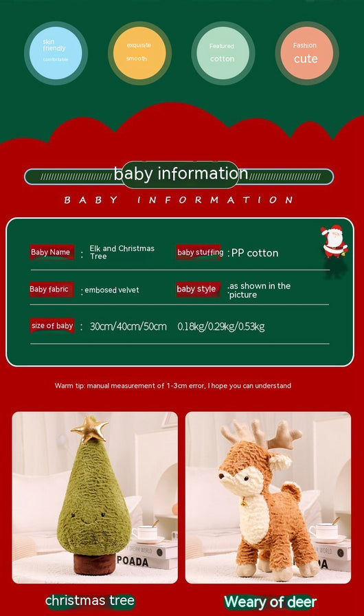 Almohada Navideña Reno Adorable para Árbol de Navidad - Image 18