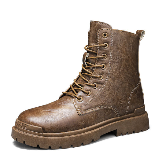 Botas de Trabajo Retro Plataforma Alta en Cuero - Estilo Británico Ciclista - Image 21