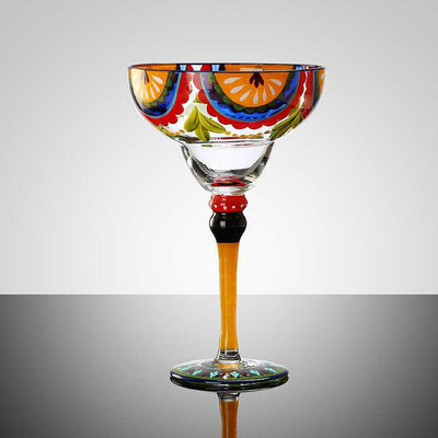 Copa Margarita de Cristal Pintada a Mano - Diseño Triangular Artístico - Image 34