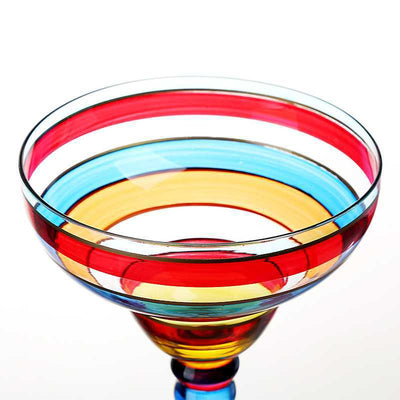Copa Margarita de Cristal Pintada a Mano - Diseño Triangular Artístico - Image 38