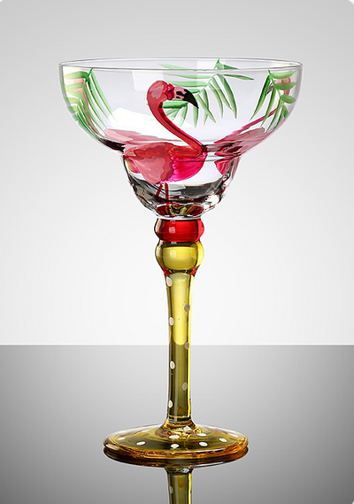 Copa Margarita de Cristal Pintada a Mano - Diseño Triangular Artístico - Image 41