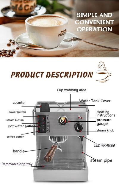 Cafetera Semiautomática Concentrada de Espresso Italiano - Image 15
