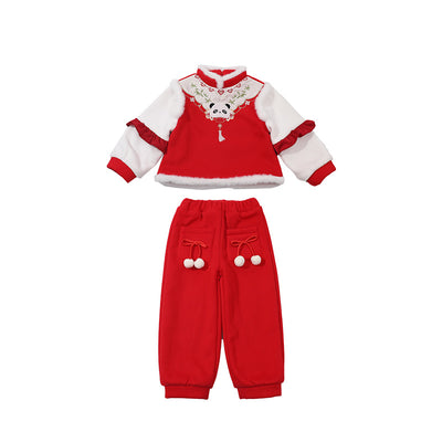 Conjunto de Abrigo Infantil Panda Acolchado con Forro Polar - Image 11