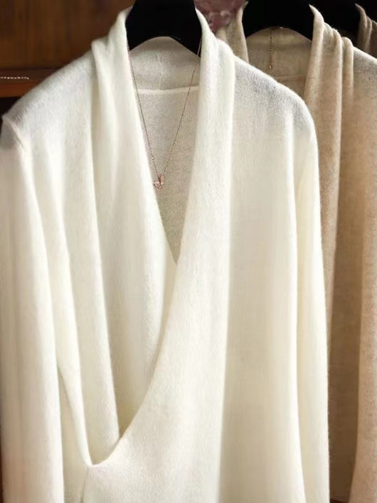 Suéter Cuello V Cruzado para Mujer - Pullover de Punto Versátil - Image 8