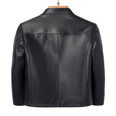 Chaqueta de Cuero Ecológico para Hombre con Solapa - Abrigo de Piel Auténtica - Image 8