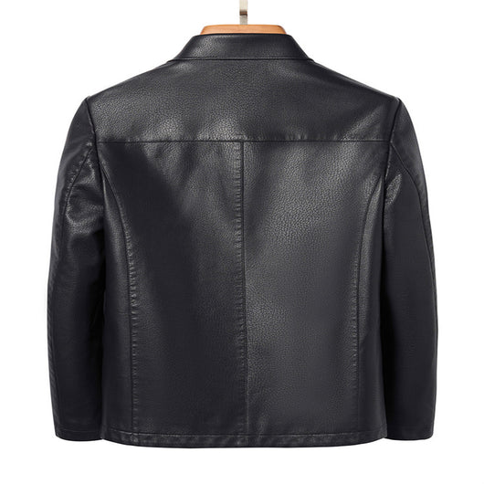 Chaqueta de Cuero Ecológico para Hombre con Solapa - Abrigo de Piel Auténtica - Image 8