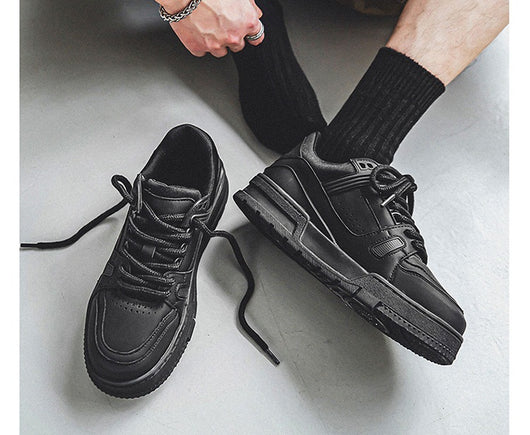 Zapatillas Deportivas Retro Plataforma Negras Estilo Americano - Image 7
