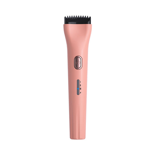 White portable heated eyelash curler with a rose gold power button and blue indicator light. - Image 12