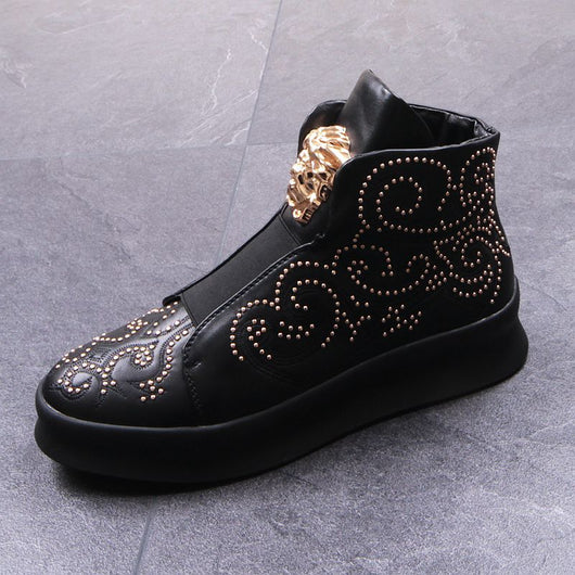 Botines Tacón Alto con Tachuelas - Estilo Audaz y Sofisticado