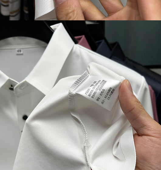 Polo Ejecutivo Seamless Ice Silk Cuello Solapa Manga Corta - Image 15
