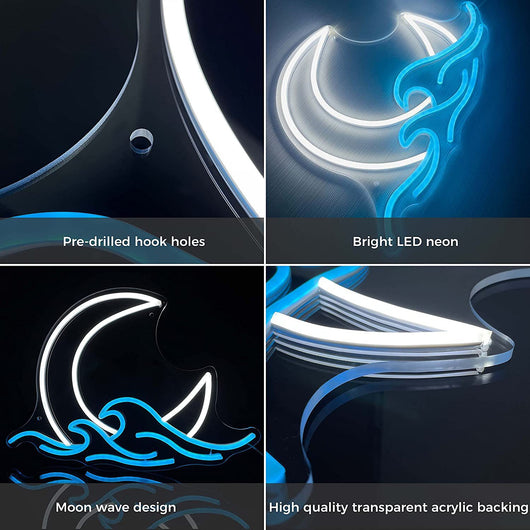 Lámpara Neon Luna para Habitación Infantil - Luz Nocturna Cálida - Image 10