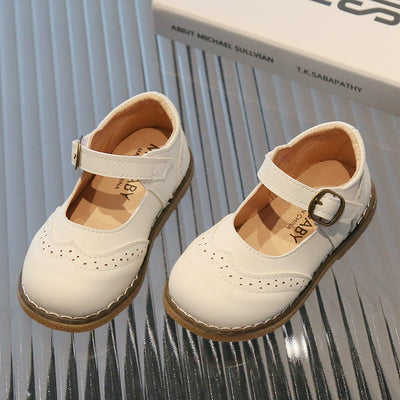 Zapatos de Cuero Casual para Niñas - Diseño Liso y Versátil - Image 8