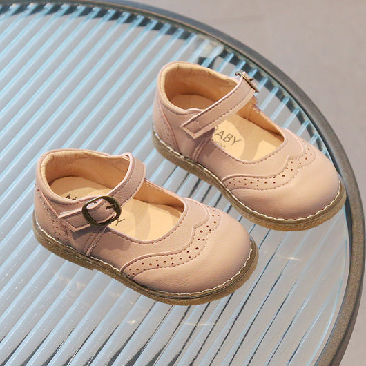 Zapatos de Cuero Casual para Niñas - Diseño Liso y Versátil - Image 10