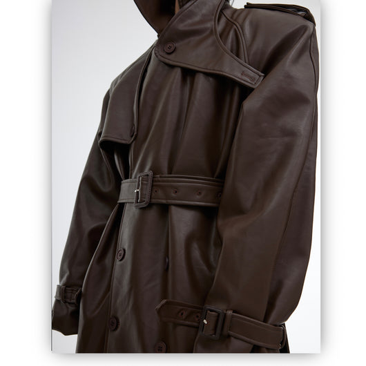 Chaqueta de Cuero PU con Empalmes Tridimensionales - Image 9