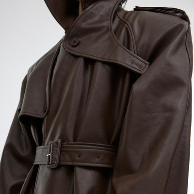 Chaqueta de Cuero PU con Empalmes Tridimensionales - Image 11