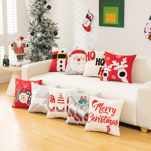Funda de Almohada Navideña con Bordado - Decoración Festiva para el Hogar - Image 15