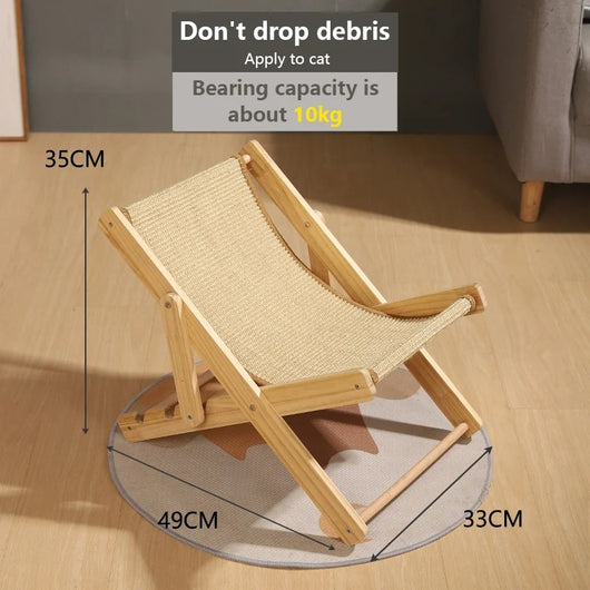 Árbol Rascador para Gatos de Madera Maciza - Reclinable 4 Estaciones - Image 7