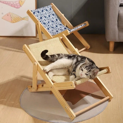 Árbol Rascador para Gatos de Madera Maciza - Reclinable 4 Estaciones - Image 8