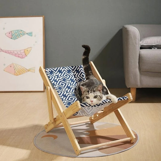 Árbol Rascador para Gatos de Madera Maciza - Reclinable 4 Estaciones - Image 9
