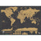 Mapa Mundi Rascable Personalizado - Póster Deluxe Grande para Decorar y Rastrear Viajes