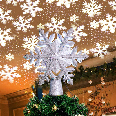 Estrella Luminosa 3D para Árbol de Navidad con Proyector de Copos de Nieve - Image 10