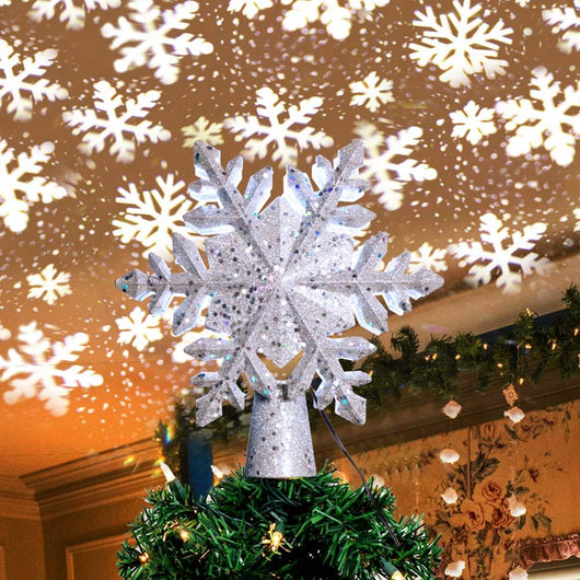 Estrella Luminosa 3D para Árbol de Navidad con Proyector de Copos de Nieve - Image 10