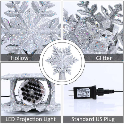 Estrella Luminosa 3D para Árbol de Navidad con Proyector de Copos de Nieve - Image 12