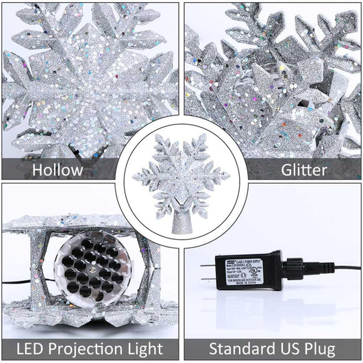 Estrella Luminosa 3D para Árbol de Navidad con Proyector de Copos de Nieve - Image 12