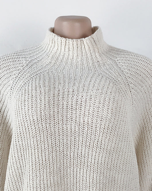 Vestido Suéter Cuello Alto Largo Abrigo Cálido para Mujer Invierno - Image 20