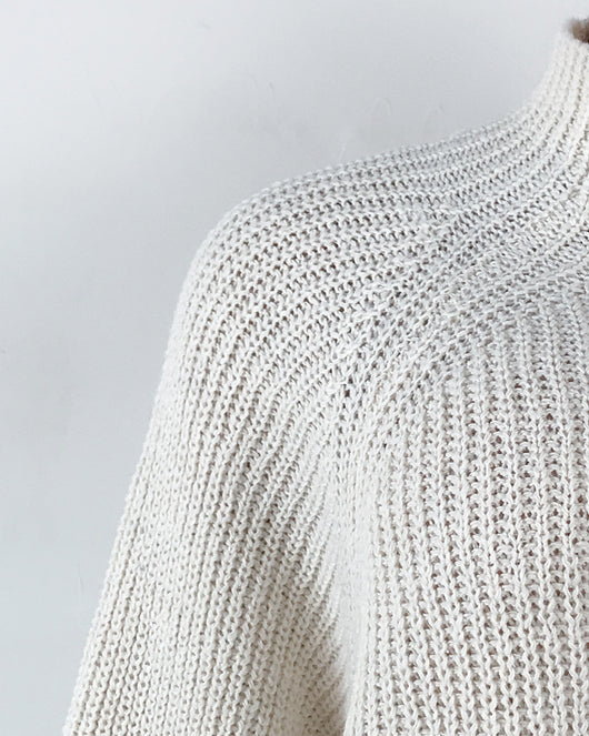 Vestido Suéter Cuello Alto Largo Abrigo Cálido para Mujer Invierno - Image 21