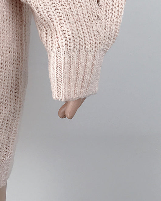 Vestido Suéter Cuello Alto Largo Abrigo Cálido para Mujer Invierno - Image 28