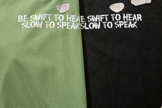 Camiseta Estilo Urbano con Letras Rasgada y Detalles Distressed - Image 6