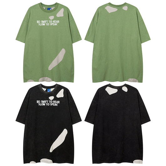 Camiseta Estilo Urbano con Letras Rasgada y Detalles Distressed - Image 8