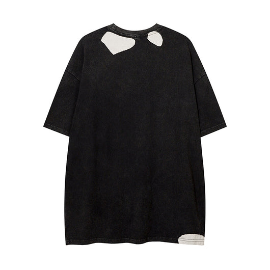Camiseta Estilo Urbano con Letras Rasgada y Detalles Distressed - Image 11