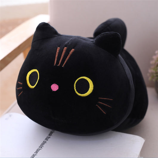 Cute orange cat plush doll with pink ears, black eyes, and embroidered whiskers, resting on a white book. - Image 17