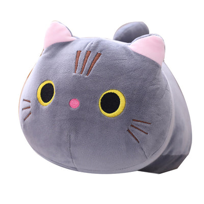 Cute orange cat plush doll with pink ears, black eyes, and embroidered whiskers, resting on a white book. - Image 19