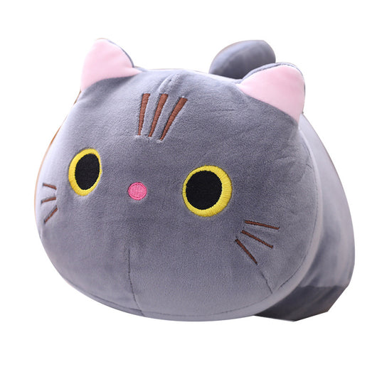 Cute orange cat plush doll with pink ears, black eyes, and embroidered whiskers, resting on a white book. - Image 19