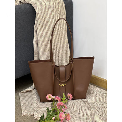 Bolso Tote de Cuero Genuino Gran Capacidad para Mujer - Image 9