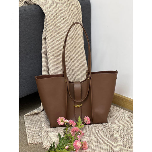 Bolso Tote de Cuero Genuino Gran Capacidad para Mujer - Image 9