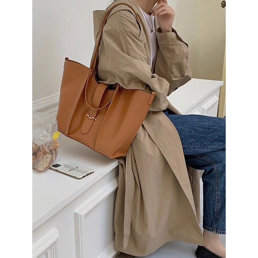 Bolso Tote de Cuero Genuino Gran Capacidad para Mujer - Image 11