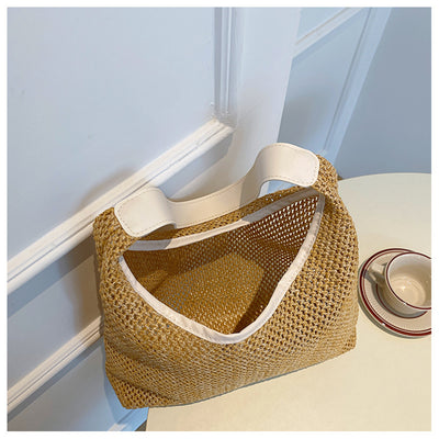 Bolsa Tote de Paja Retro Casual - Image 13