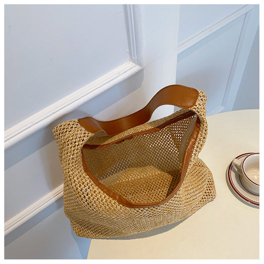 Bolsa Tote de Paja Retro Casual - Image 16