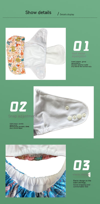 Pañal de Tela Impermeable Reutilizable para Bebé - Image 37